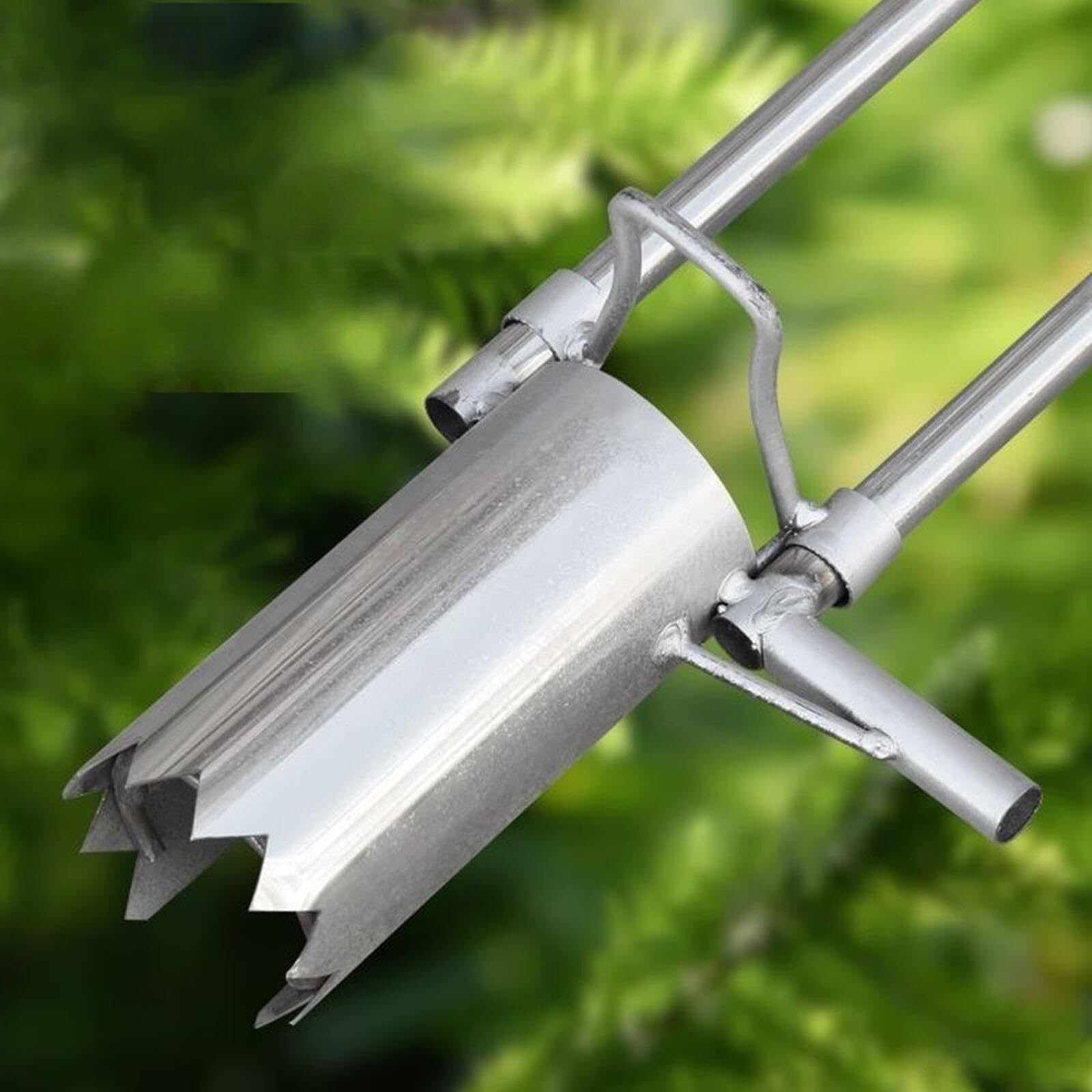Urządzenie do pobierania próbek gleby ze stali nierdzewnej – ergonomiczna sadzarka do roślin, do ogrodu, na podwórko i rolnictwo, ze stabilnym uchwytem (stal nierdzewna, średnica 8 cm)