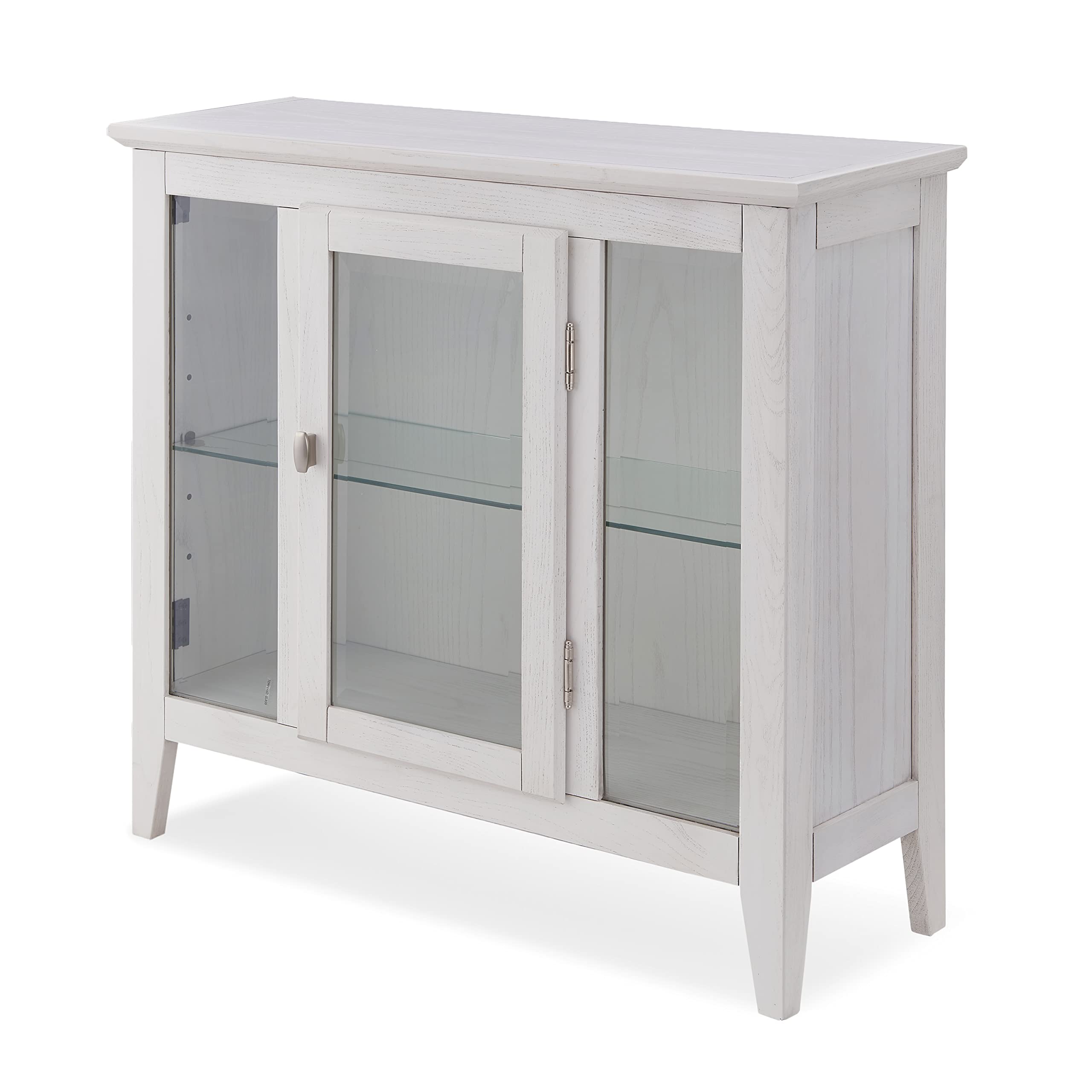 Leick Furniture Vetrina Da Ingresso Curio | Rovere Cioccolato | Con Luce Interna E Vetro Smussato | 76x28x81 Cm - 2