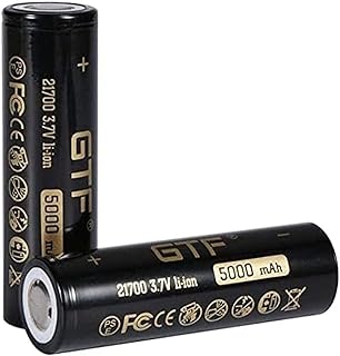 - Batería recargable, batería recargable de iones de litio, batería recargable para 2 piezas 21700, batería recargable de iones de litio, 3 7 V, 5000 Mah, 21700