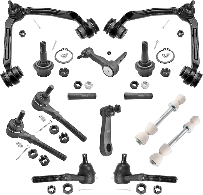 ASTARPRO 14pcs 4WD Front Suspension Kit Upper Control Arm And Ball Joint+Inner/Outer Tie Rod+Sway Bar Link+Idler Arm+Front Pitman Arm Replacement for Ford Expedition F-150 F-250 Lincoln Navigator