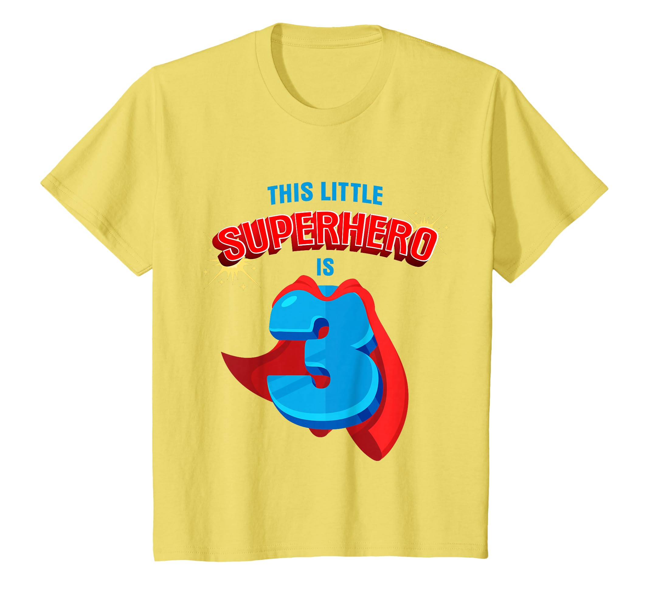 Kids Superhero 3 Year Old Boy Super Hero 3rd Birthday T-Shirt