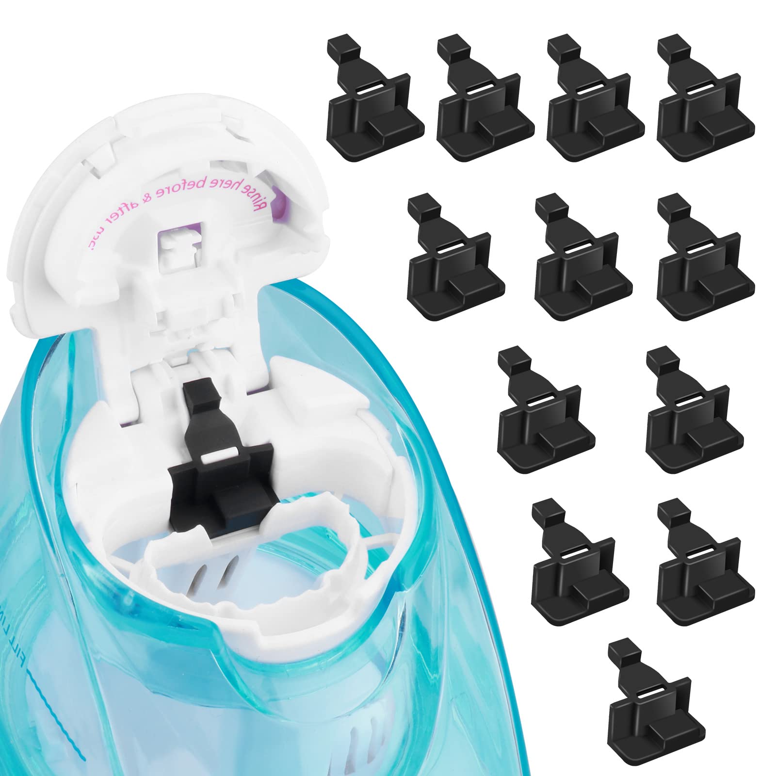 Silicone Saltwater Pods Refills Accessories Compatible with Navage Nasal Care Nasal Irrigation System - Save Salt Water pods for Easy Operation (12 Pack -Black)
