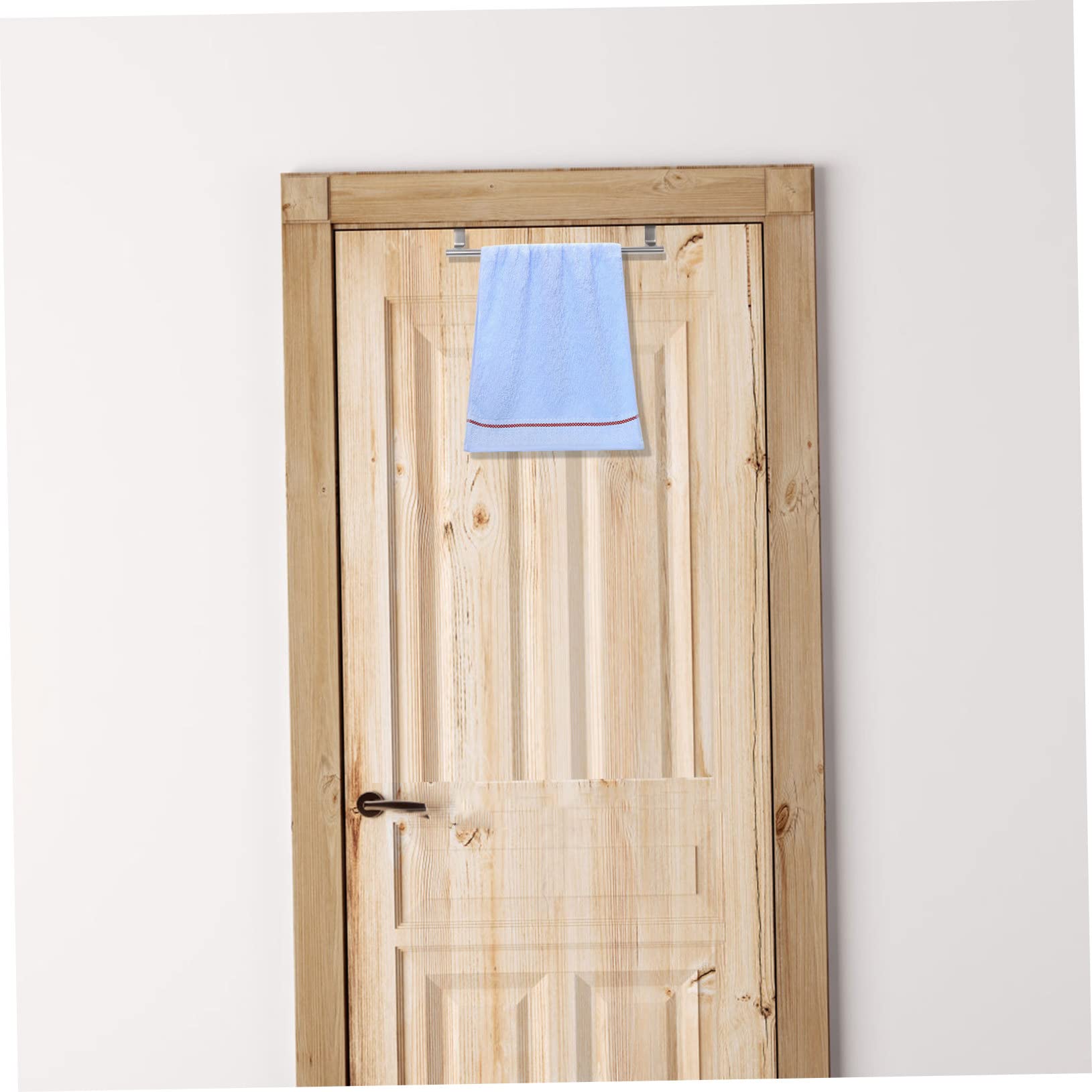Paquete De 6 Toalleros para Puerta, Toallero De Pared, Perchero De Acero Inoxidable, Toallero para Puerta, Toallero De Pared, Toallero Versátil,Steel Colorx2pcs-36X6.5X6.5CMx2pcs