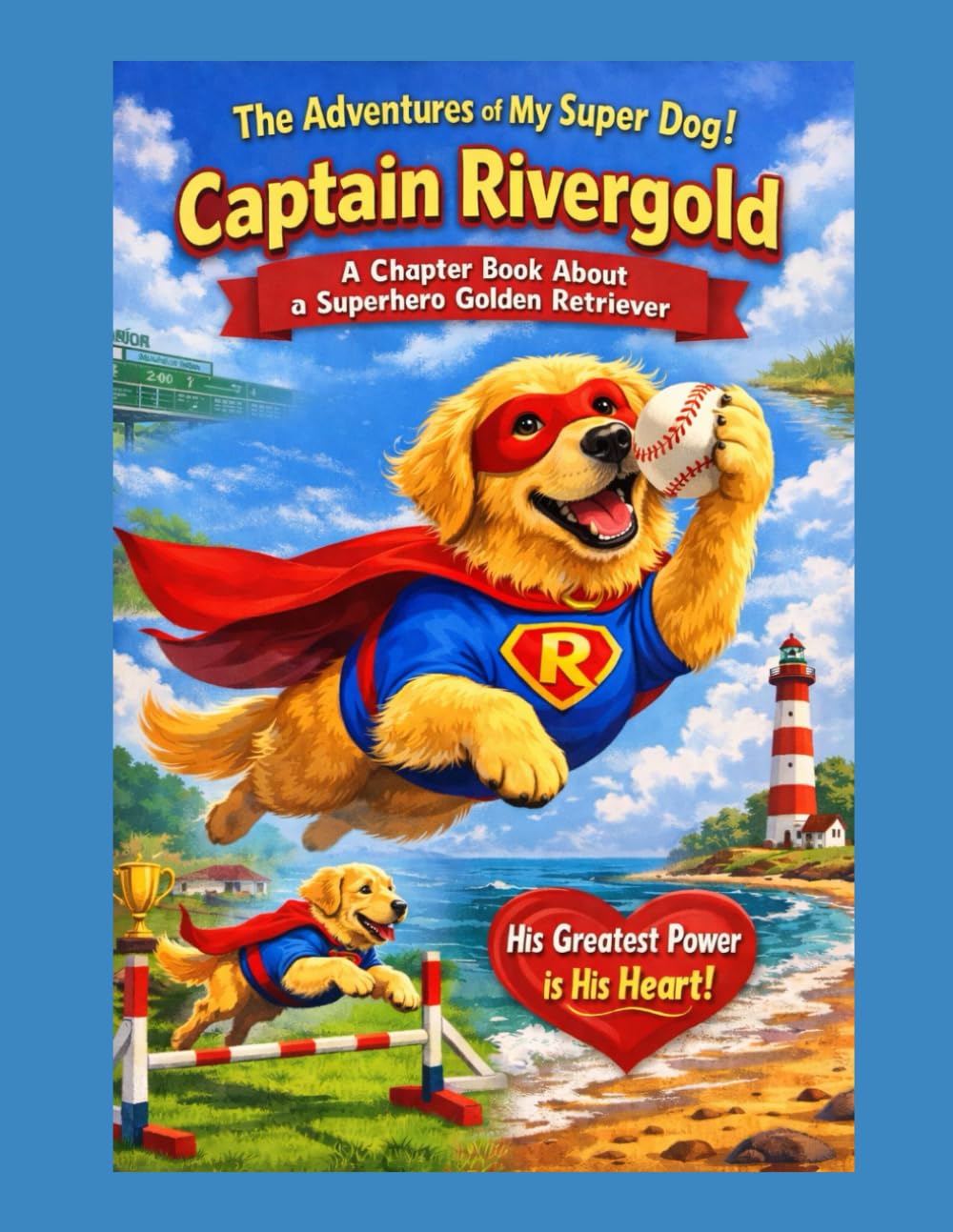 The Adventures of My Super Dog ! Captain Rivergold: A Chapter Book About a Superhero Golden Retriever      Paperback – Large Print, March 2, 2026