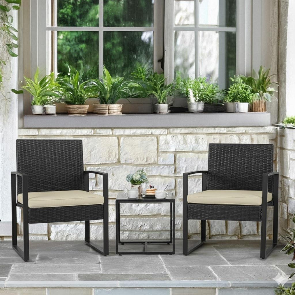 HAND 2 Cojines de Exterior de 52 x 50 cm, para sillas de jardín, Asiento Acolchado, Suave y Resistente, Cojines para Muebles de Exterior, 100% algodón, Fabricado en Italia (Crudo)