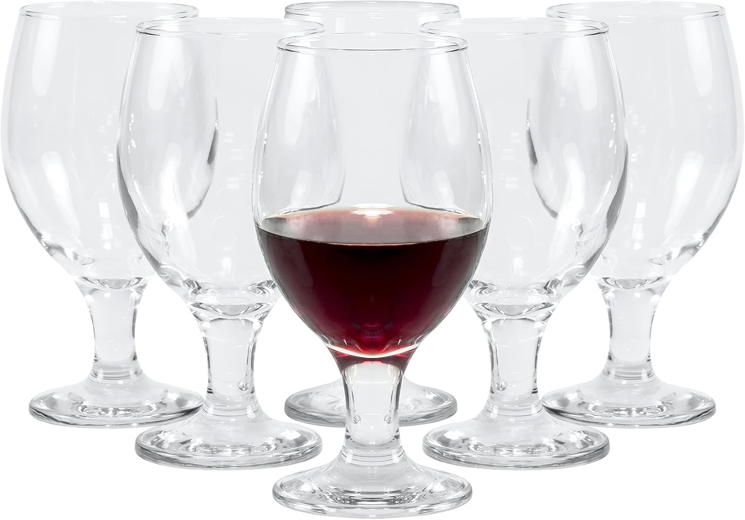 Red Co. Belluno Classic Clear Glasses for Water, Juice, Liquor - Wine Goblets - Set of 6 (13.5 Ounces) - Image 8