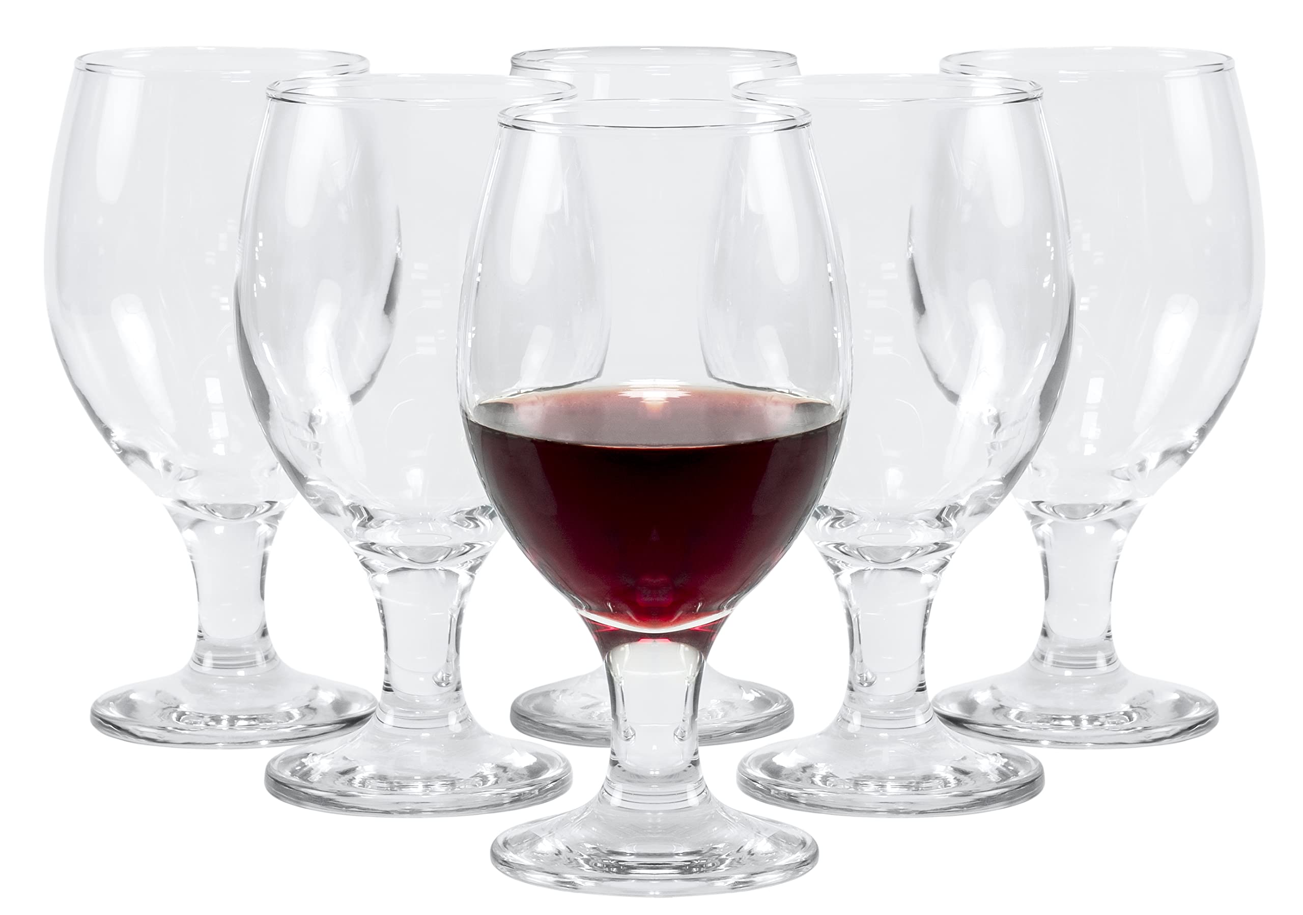 Red Co. Belluno Classic - Vasos transparentes para agua, jugo, licor, copas de vino, juego de 6 (13.5 onzas)