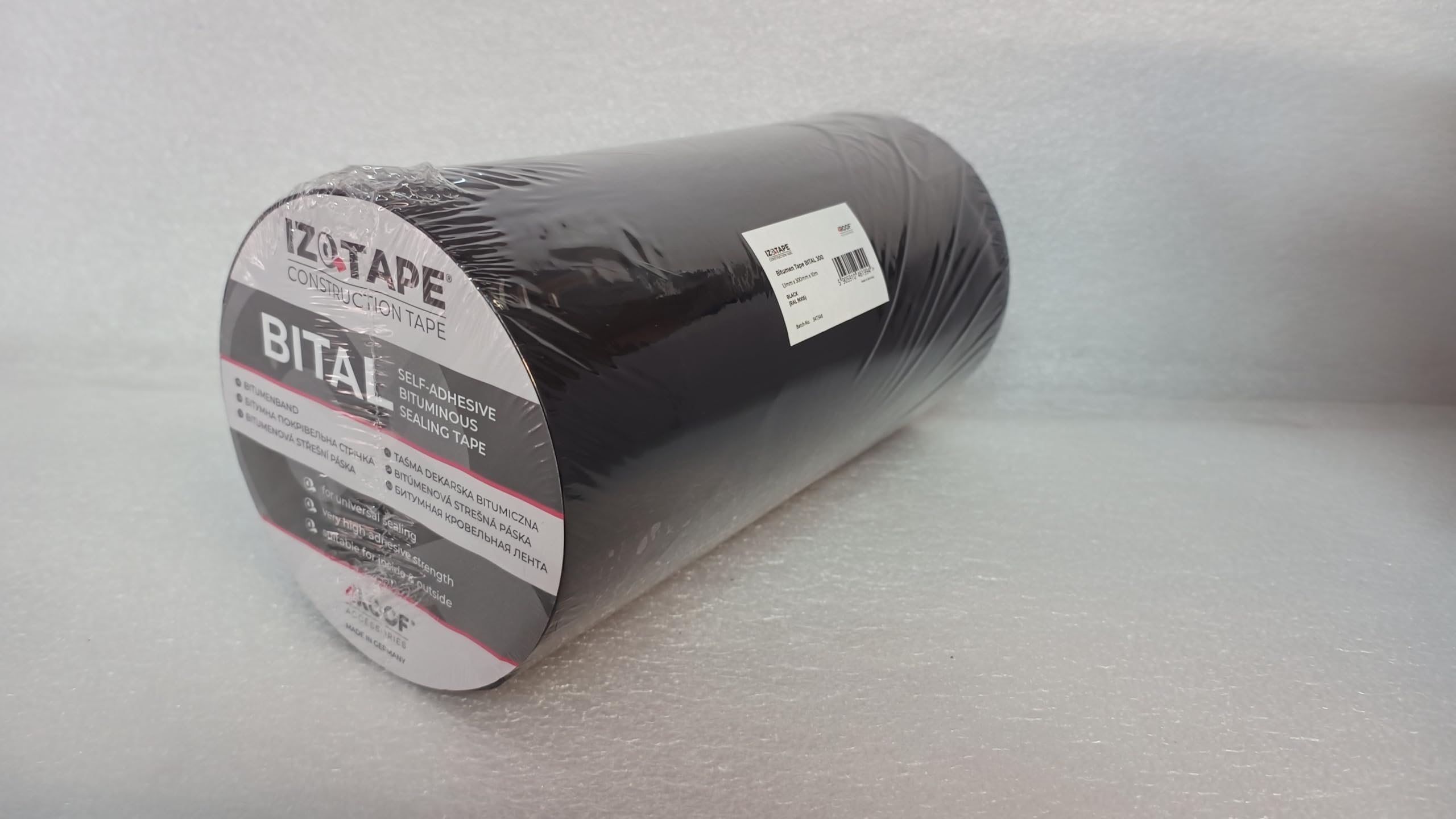 IZOTAPE BITAL | Elastomerowa taśma bitumiczna z folią aluminiową | Uszczelnianie spoin, pęknięć, rynien i dachów | Do metalu, plastiku, betonu i szkła | Wodoodporna