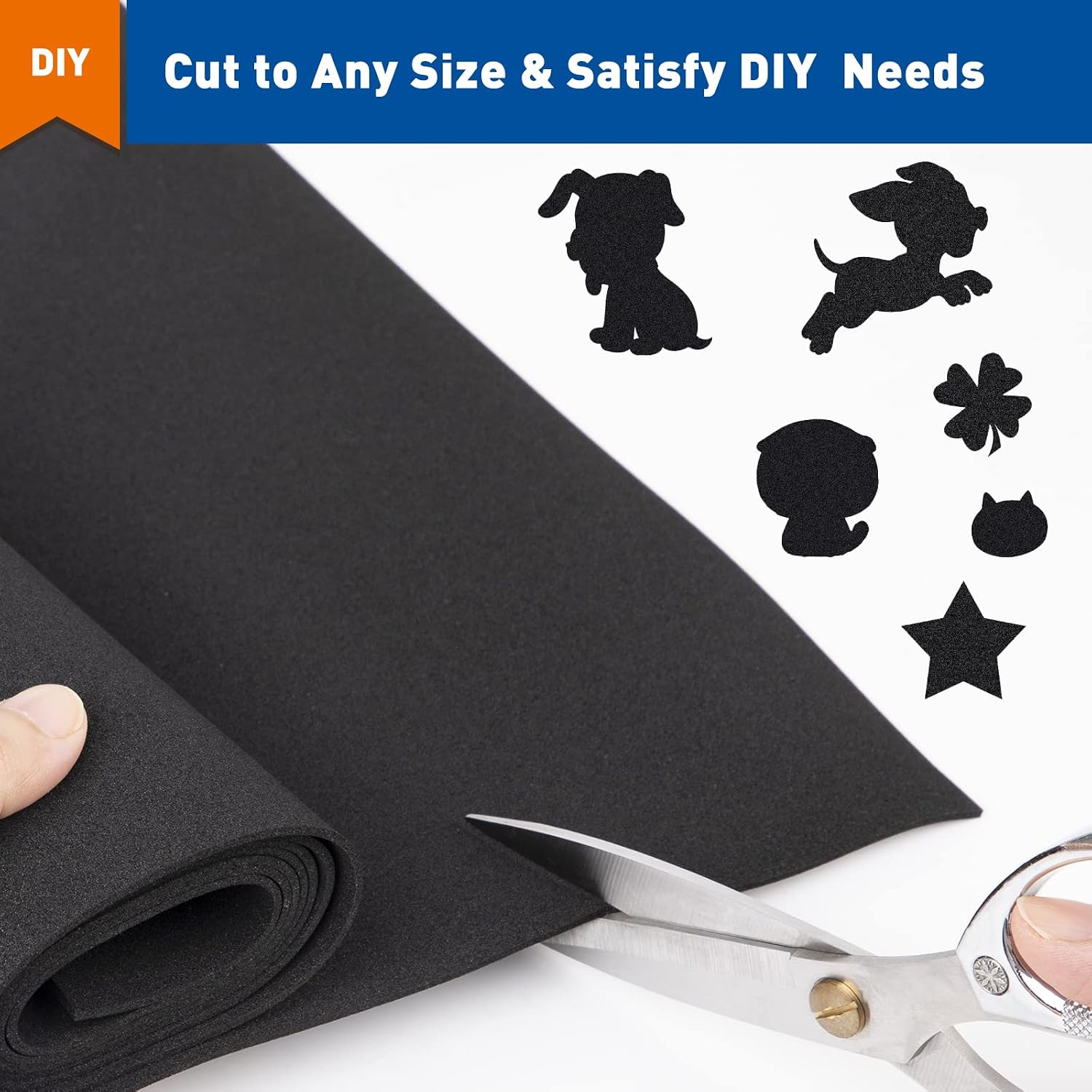 MAGZO Rubber Mat 1/16 Inch Thick (.0625”), 12 Inch W x 4.9 Feet L High Density Rubber Roll Soundproof Foam