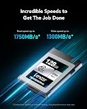 Lexar Professional SILVER Series 128GB CFexpress Card, Type B CFe Card up to 1750MB/s Read, CF Card Adopt PCIe Gen3x2, CF Memory Card Compatible with DSLR, Backward with XQD Camera (LCXEXSL128G-RNENG) - 2