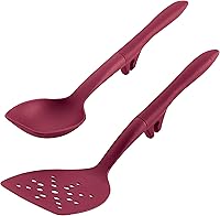 Vista 15 de Rachael Ray Juego de cucharas flexi Turner y raspar y utensilios de cocina, 2 piezas, color gris
