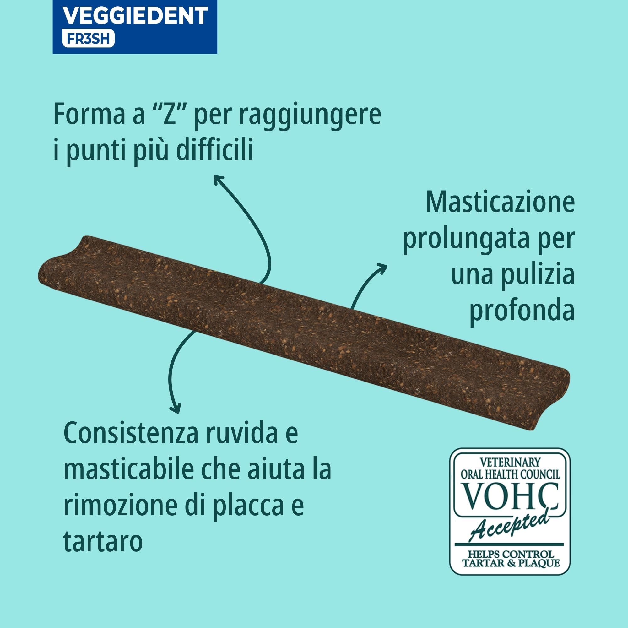 Virbac Veggiedent 15 Strisce per Cani Oltre 13,6 Kilogram Taglia L