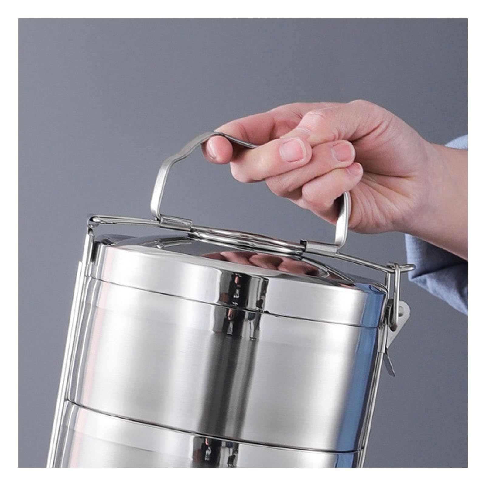 Isolierte Lunchbehälter, Lebensmittelbehälter aus Edelstahl mit Griff | Thermo-Lunchbox mit Thermo-Lunchbox, auslaufsicher, for heiße, kalte Speisen