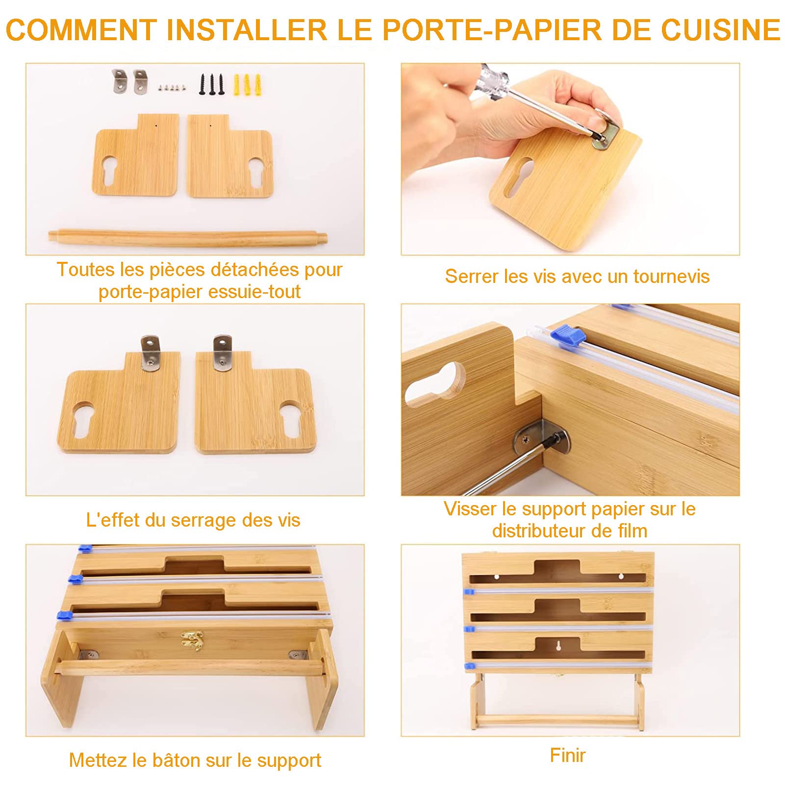 Cortador de envoltura multifunción, organizador dispensador 4 en 1 con soporte de papel para almacenamiento de papel en la cocina, papel de aluminio, papel encerado