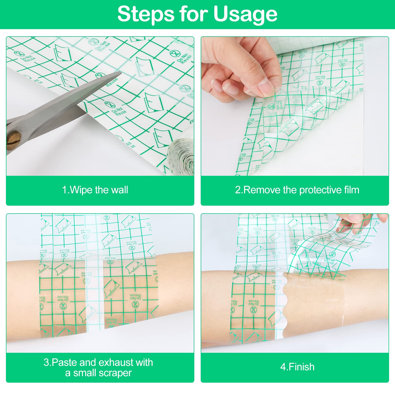 Pansement Tatouage Waterproof,Transparent Pansement Bandage,Imperméable Tatouées Bandage,bandage Imperméable Transparent,pour Tatouages,Plaies,et Protection de la Peau (10cm*5m)
