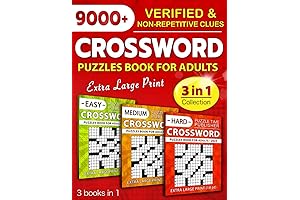 3 in 1 Collection Crossword Puzzles For Adults