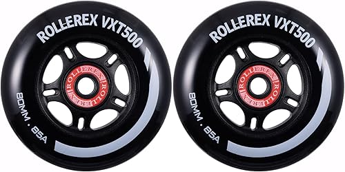 Miniatura 7 de VXT100 85A Ruedas de Patín en Línea para Niños (2 ruedas con rodamientos, espaciadores y arandelas) (Acero Negro) (Opciones de Tamaño) Uso en