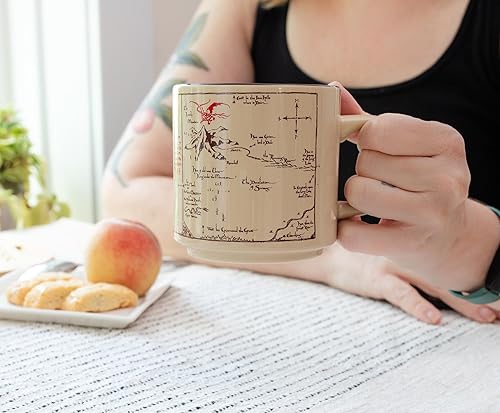 Miniatura 6 de Taza de cerámica The Hobbit The Shire Map | Taza de café para expreso, té, cacao | Capacidad para 13 onzas