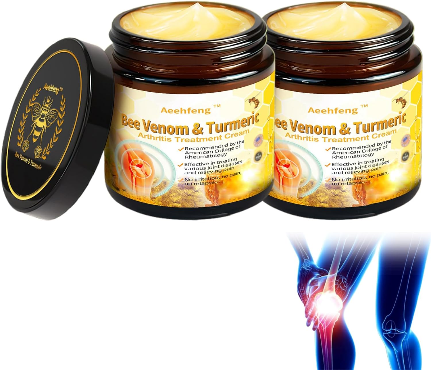 AEEHFENG Bee Venom Turmeric Arthritis Treatment Cream