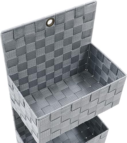 Miniatura 2 de JVL Vichy - Unidad de almacenamiento colgante de nailon de 3 niveles