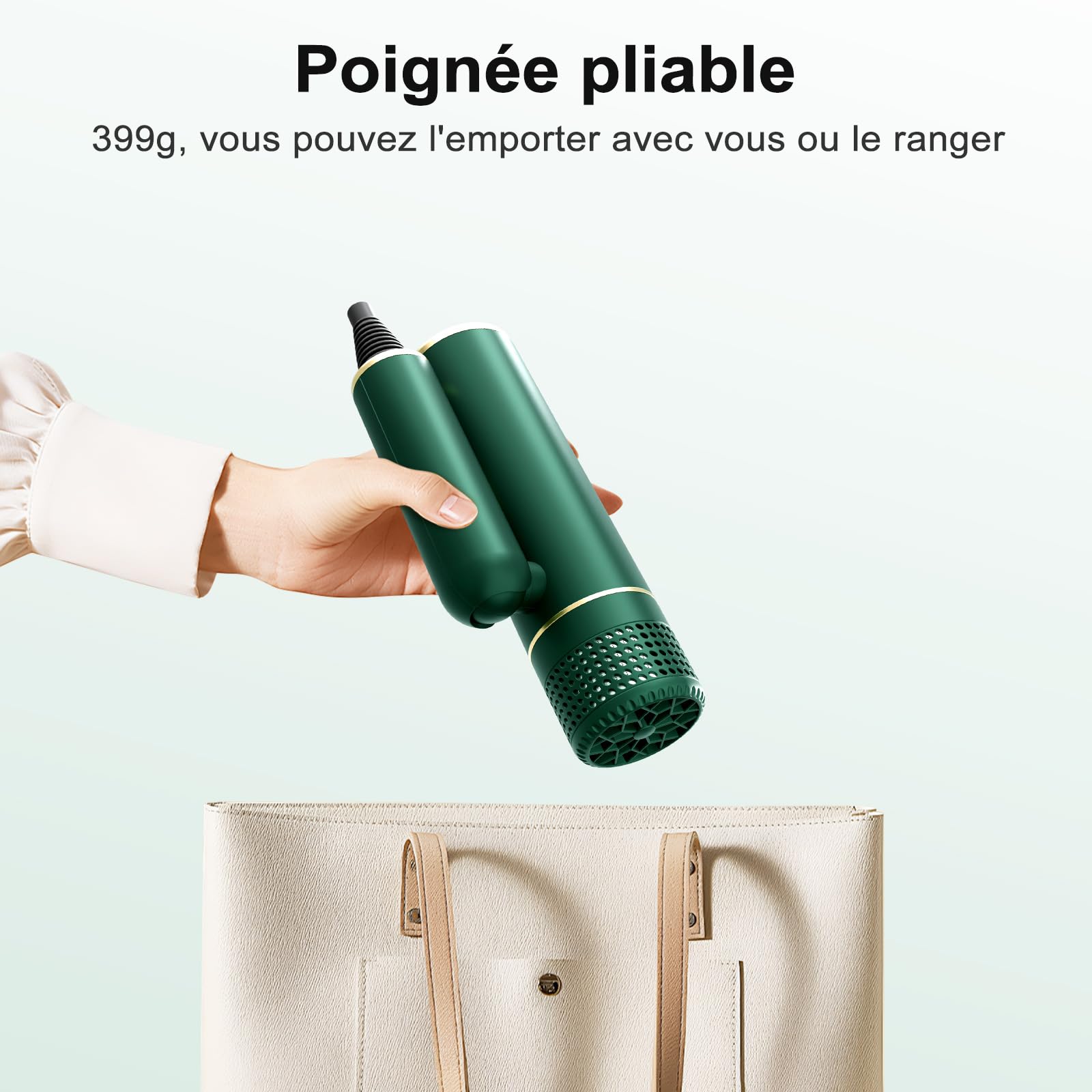 Sèche-cheveux avec moteur sans balais et capteur thermique dynamique, flux d'air rapide pour un séchage plus court, conception antistatique qui lisse les cuticules - 3