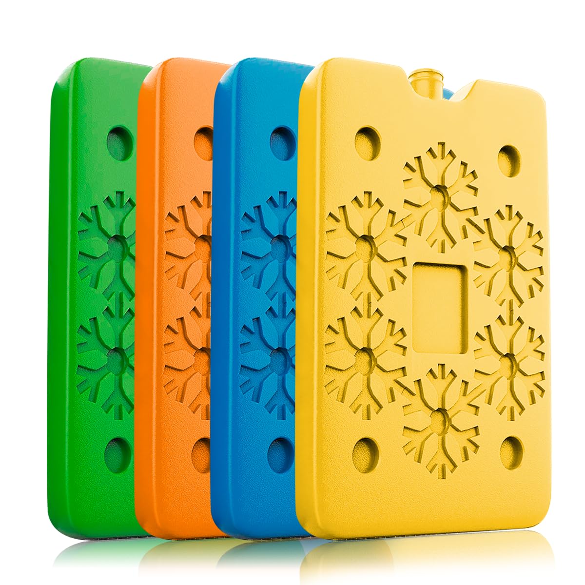 KAWAAN 4 PCS Ghiaccioli per Borsa Frigo, Borsa Ghiaccio, Ghiaccio Gel Riutilizzabile | Ghiaccini Piccoli per Borsa Frigo,per Borsa Frigo,mini freezer,Frigo da campeggio, Condizionatore portatile,16 x 11 x 1.5cm