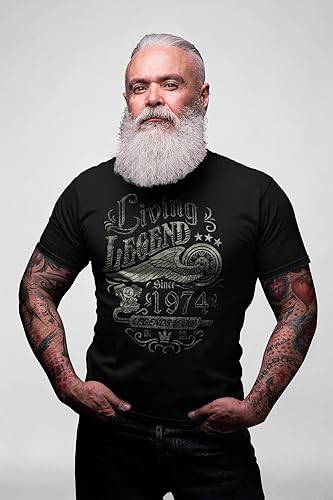 Miniatura 2 de 50th Birthday Gift Shirt for Men - Living Legend 1974 Legends Never Die - 50th Birthday Gift