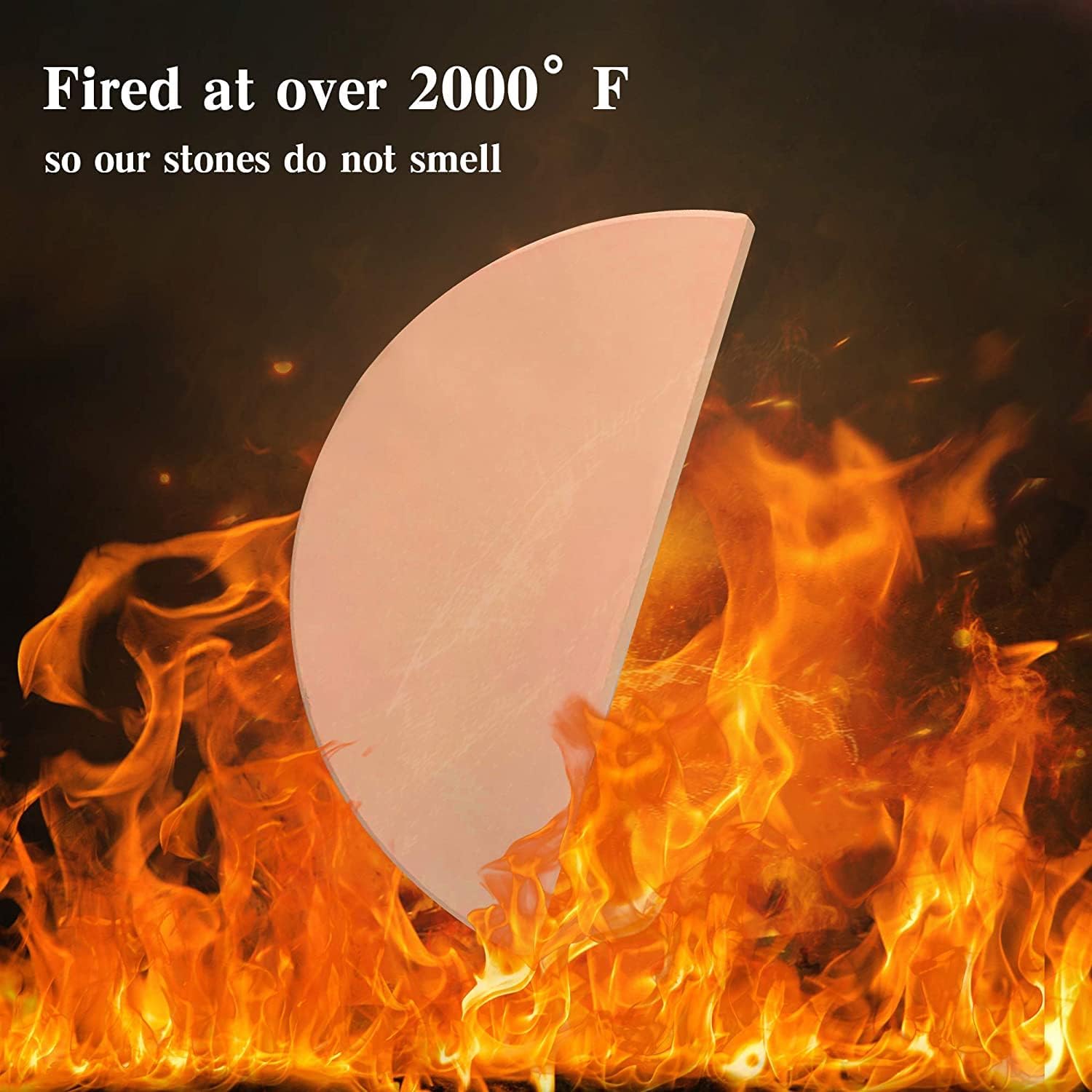 DaYvlen Dia 14 1/5-in Half-Moon Ceramic Heat Deflector Plates for Kamado Joe Classic Grills