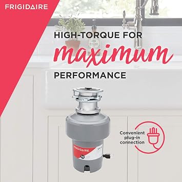 Frigidaire FF75DISPB1 HP Batch Feed Corded Garbage Disposer for Kitchen Sinks