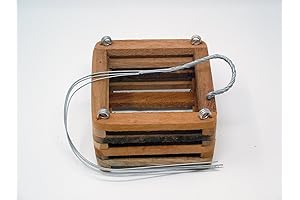 Vanda Orchid Basket - 6 Inch Cedar Slatted Hanging Planter with 20-Inch Hanger