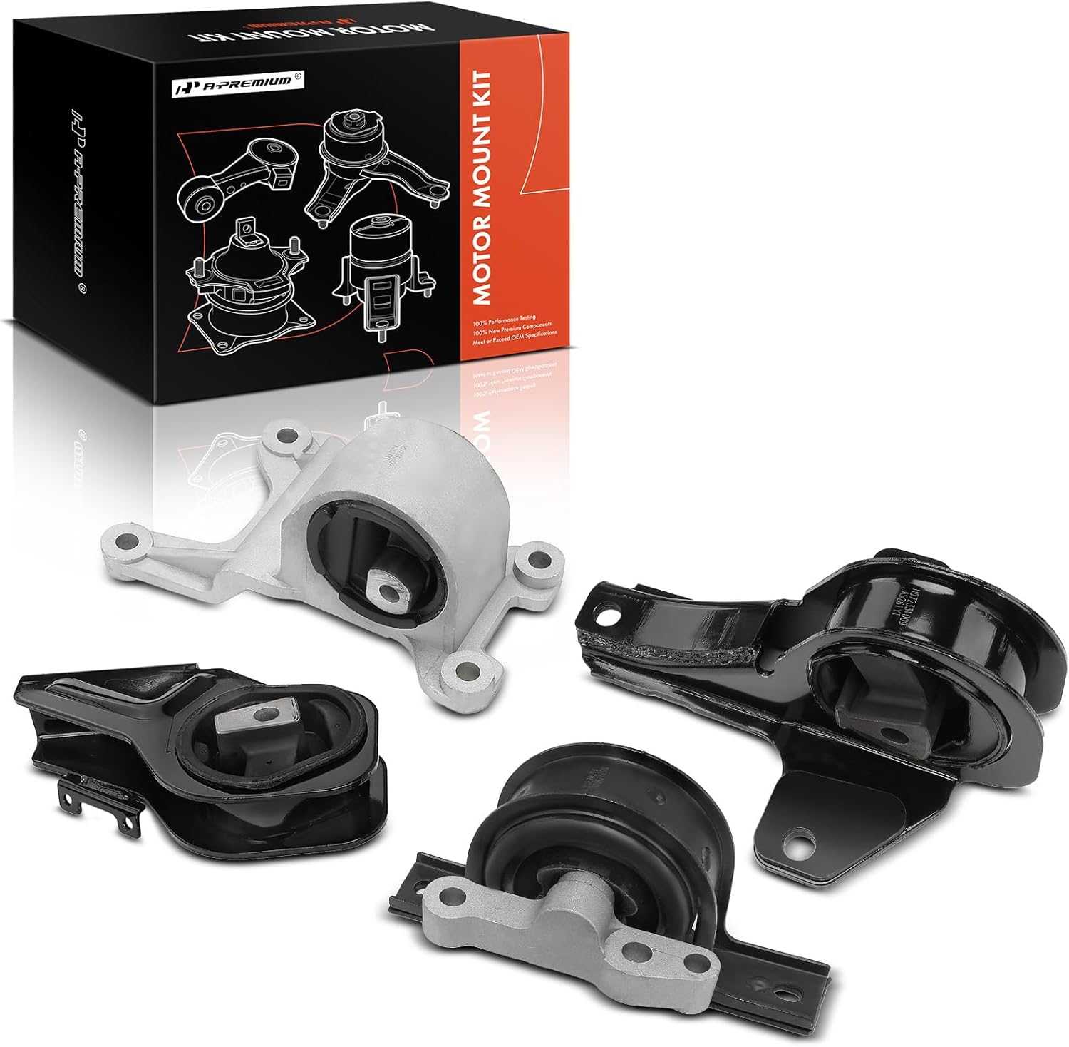 A-Premium 4PCS Engine Motor Mount and Transmission Mount Kit Compatible with Chevrolet Classic 2004-2005 & Pontiac Grand Am 2002-2005 & Oldsmobile Alero 2002-2004, 2.2L, Automatic Transmission Only