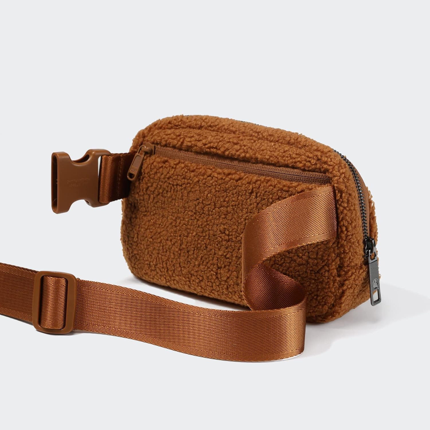 Pander Fanny pack Everywhere Fleece Belt Bag for Women and Men with Adjustable strap Belt, 1L. (Saddle Brown) - Image 4