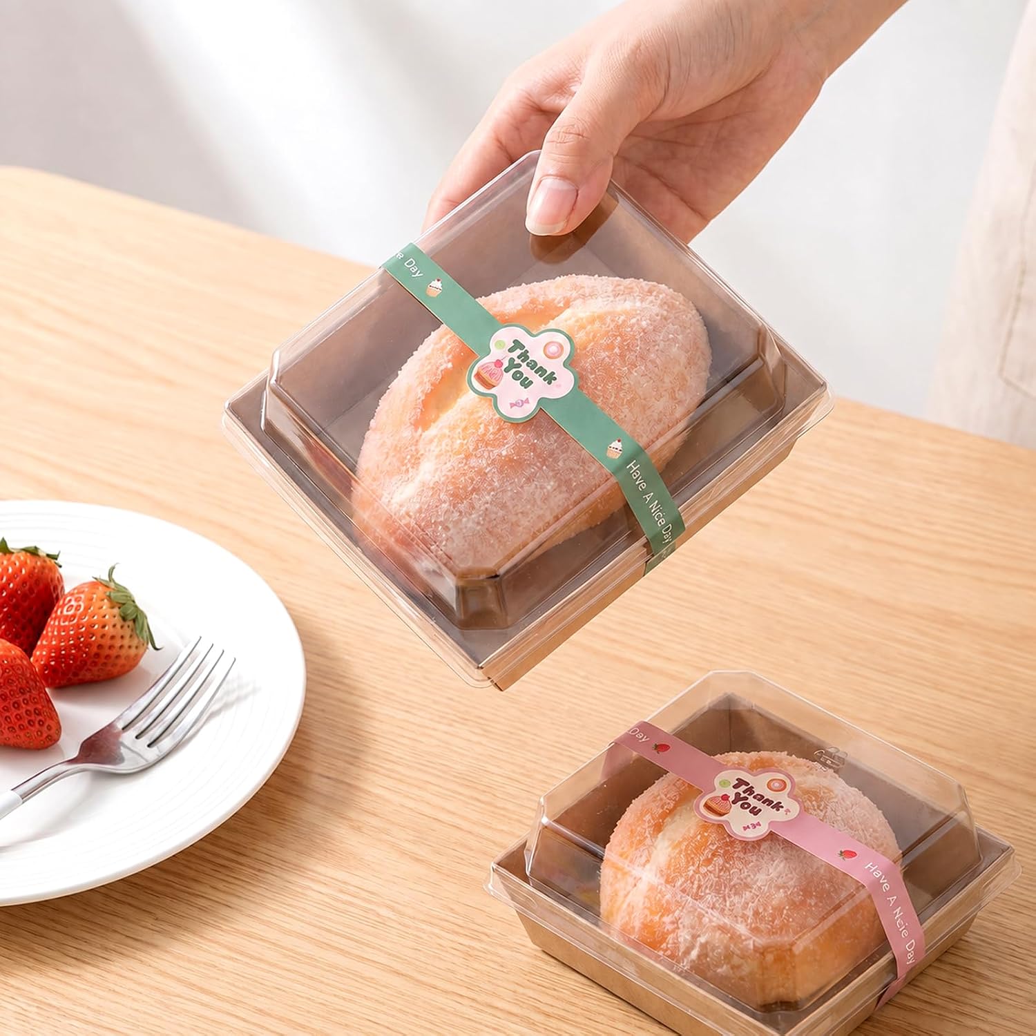 150 PCS 7.9 Inch Long Tamper Proof Stickers Sealing Stickers Bakery Sticker