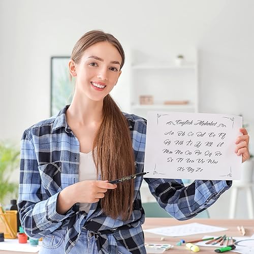 Miniatura 8 de Juego de caligrafía de 8 tamaños – Marcadores de caligrafía, bolígrafos de tinta de archivo negros para letras a mano, dibujo artístico y álbumes de