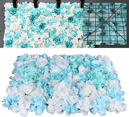 Miniatura 2 de Panel de pared de flores, telón de fondo floral, 6/12 piezas de rosas artificiales para bodas, fiestas, guardería, habitación de bebé, hogar,