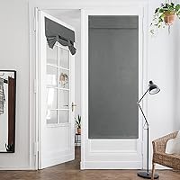 Vista 21 de HOMEIDEAS Cortinas opacas de aula para puerta delantera, cubierta de ventana de puerta de aula, persianas de privacidad con aislamiento térmico
