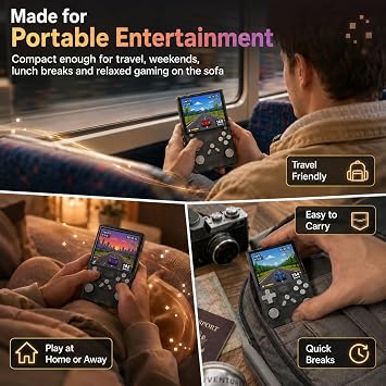 Retro Games Console R40 Handheld Game Console 128GB 3.5 Inch IPS LCD Screen