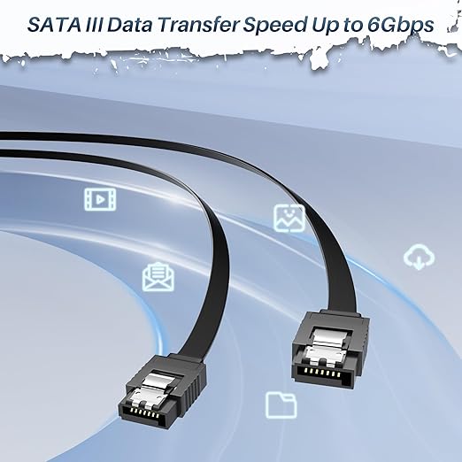 Cable SATA III 18 pulgadas 2 unidades con conector recto miniatura 3