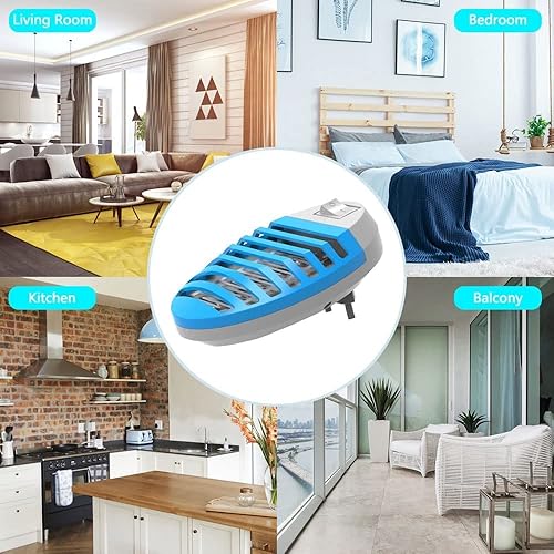 Miniatura 6 de Exterminador de mosquitos para interiores, exterminador de insectos domésticos, enchufe de interior con UV, trampa eléctrica para moscas de