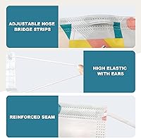 Vista 6 de Sheal 100 unidades empaquetadas individualmente transpirables a la moda para adultos desechables de 3 capas protectoras para las orejas