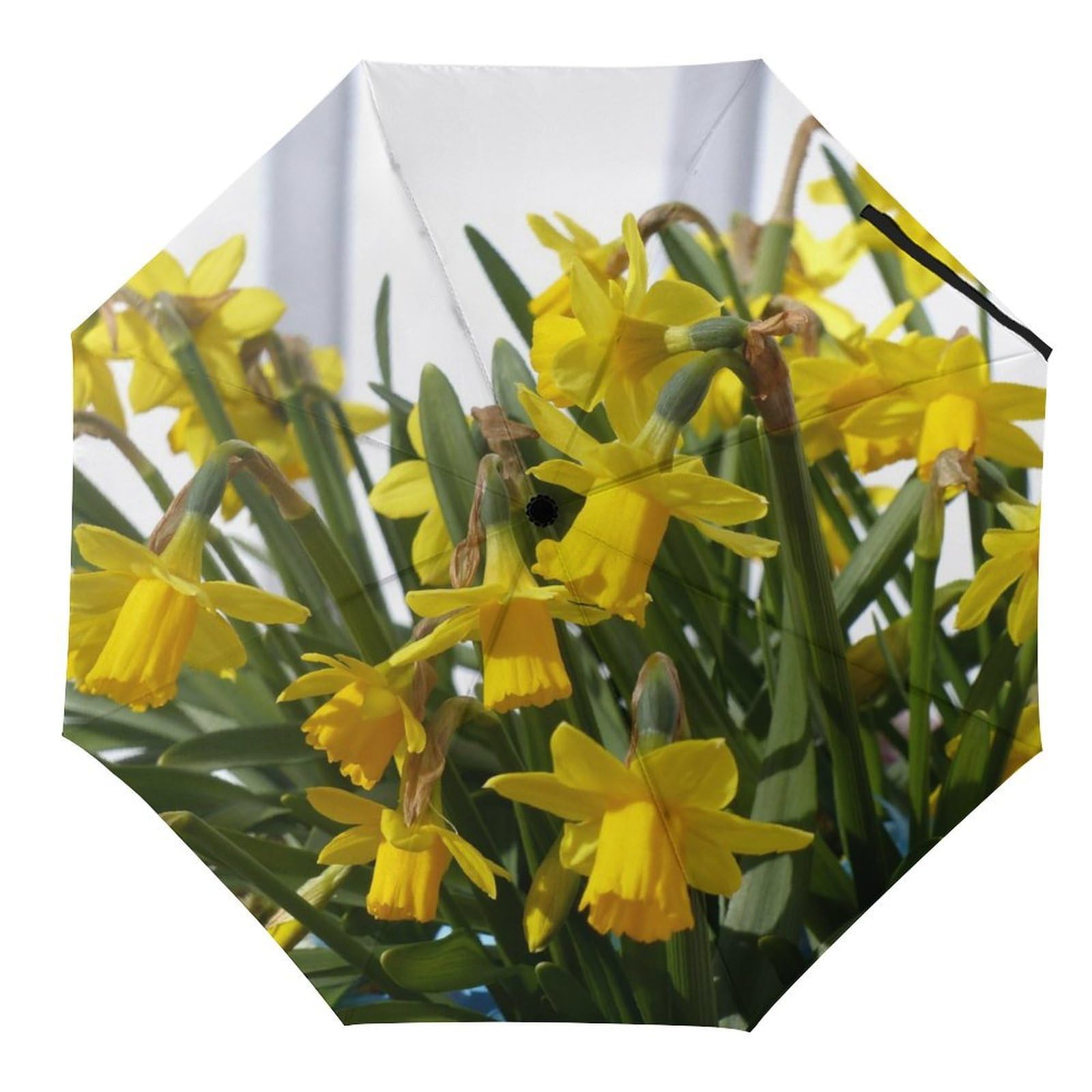 Parapluie pliable jonquilles automatique pour briser le vent - 8