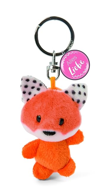 NICI 47532 - Llavero de 7 cm, diseño de Zorro de la Suerte, Color Naranja y Blanco