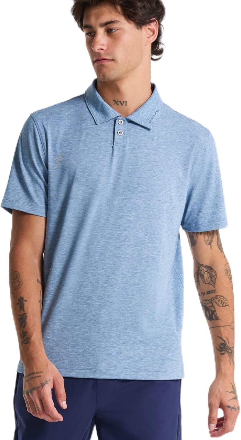 MUNICIPAL Men's Sport Utility Short Sleeve Polo Shirt