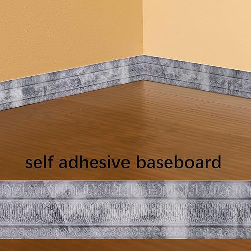 Miniatura 10 de Yutianli Moldura de corona para despegar y pegar, borde flexible de pared, base de pared autoadhesiva, base de vinilo autoadhesiva, moldura de pared