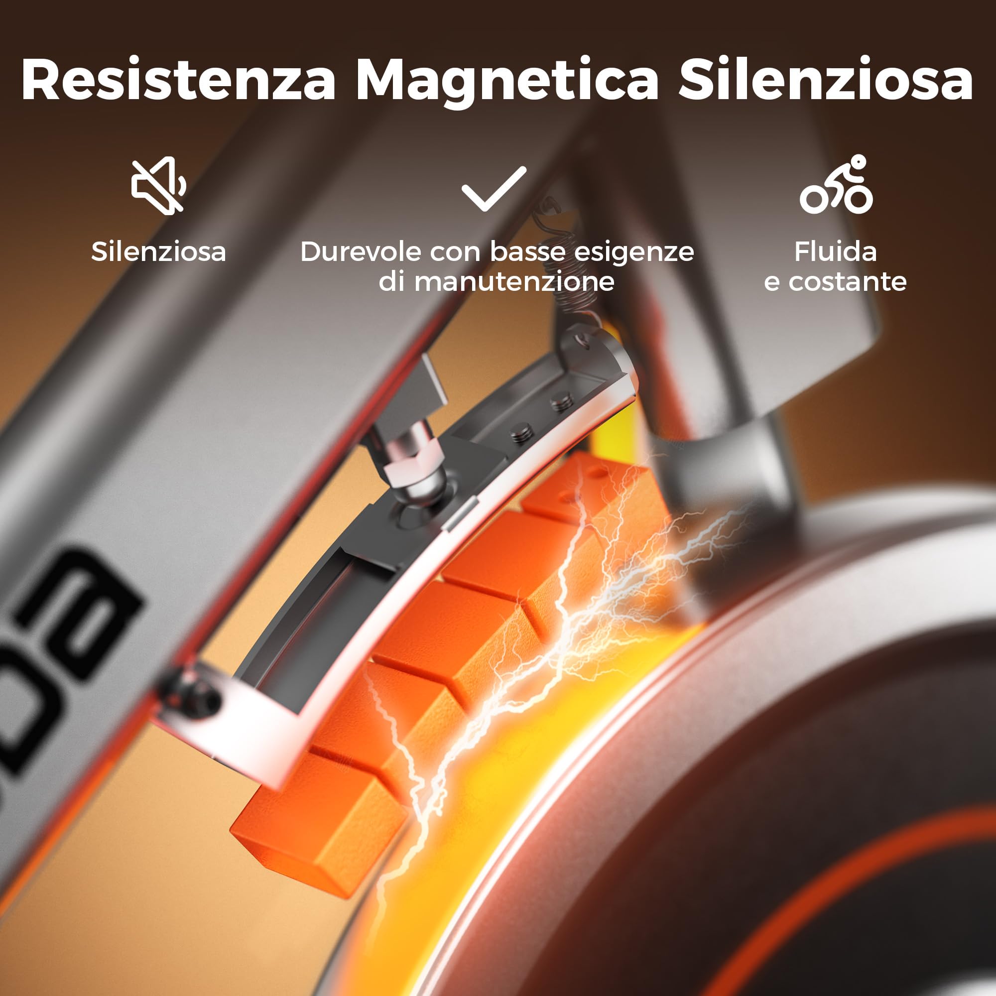 YOSUDA Cyclette da Casa con App, Resistenza Magnetica Regolabile, Silenziosa, Aerobica Domestica, Display LCD, Design Ergonomico, Capacità 136/160 kg