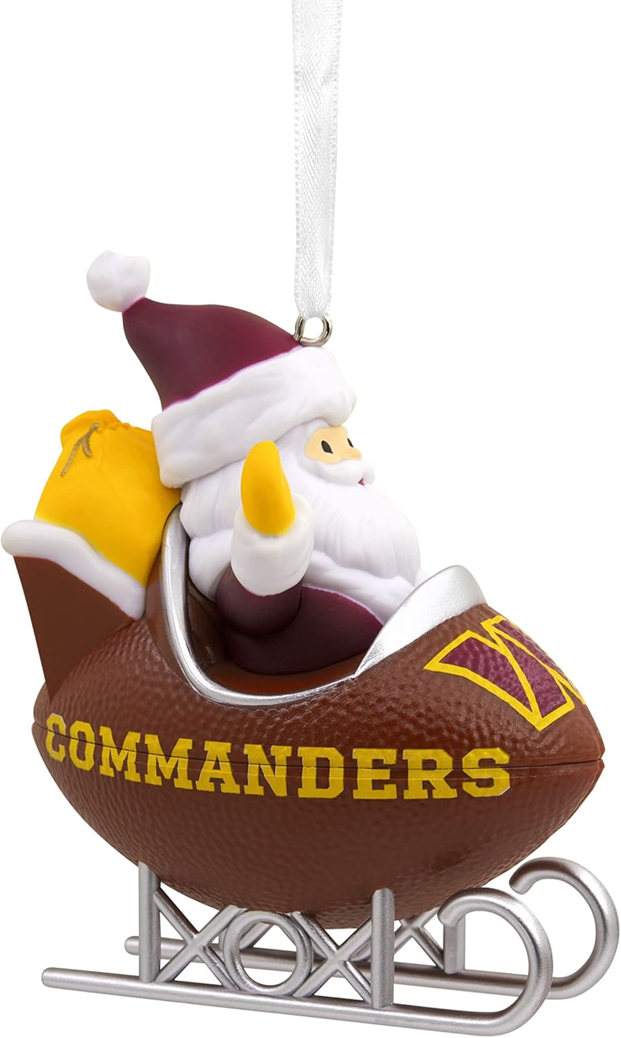 Hallmark Washington Commanders Santa Football Sled Christmas Ornament, NFL Tree Decoration and Sports Fan Gift (0001OSL2377) : Sports & Outdoors