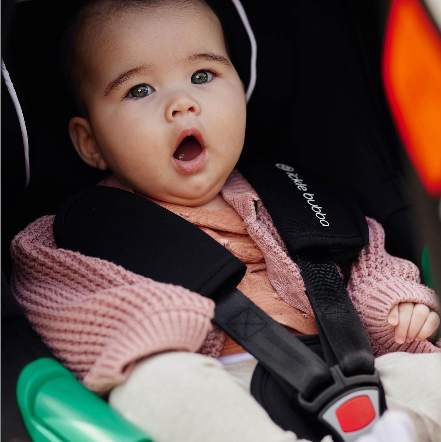 Ickle Bubba Fotelik samochodowy Cirrus i-Size z bazą ISOFIX - standard bezpieczeństwa R129, uderzenia boczne, lekki, zagłówek regulowany jedną ręką, kaptur UPF 50+ (Cirrus i-Size)