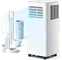 EUHOMY 8000 BTU Portable Air Conditioner for 350 Sq Ft - 4-in-1 AC with Fan, Dehumidifier, Sleep Mode, Remote & Easy Window Kit