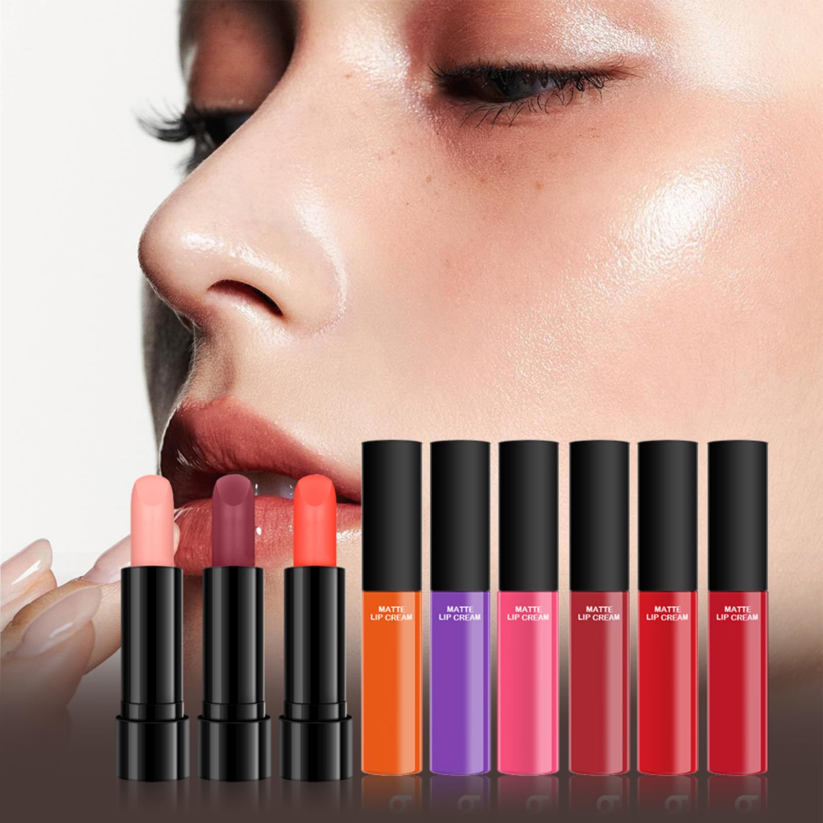 Zestaw palet Eyeshadow, długotrwały tusz do rzęs, zestaw do | korektora, kompletny zestaw do makijażu do palety Eyeshadow, korektora, fundamentu, tuszu do rzęs i pędzli do makijażu