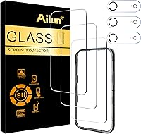 Vista 25 de Ailun Paquete de 2 protectores de pantalla para iPhone 12 Pro Max [6.7 pulgadas] + 2 protectores de lente de cámara, película de vidrio templado